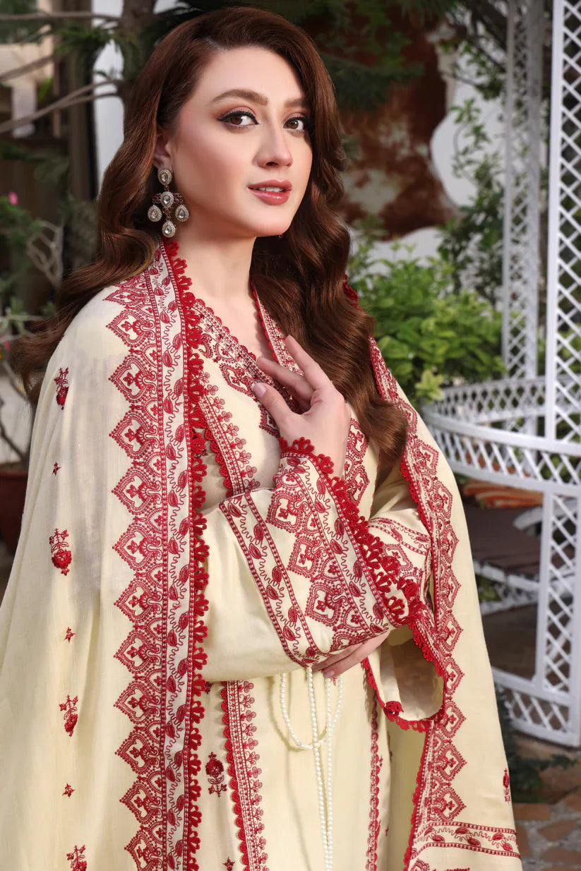 RT1256-Asim Jofa - Winter 3PC Dhanak Embroidered Suit