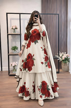 RT1354-RIWAJTann - 3 piece Lawn frock style Printed suit