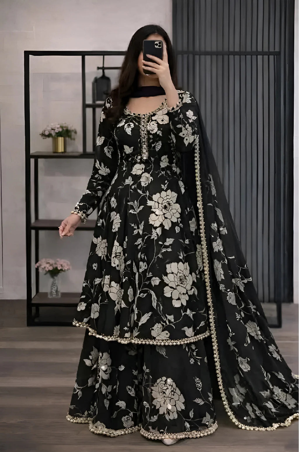 RT1349-RIWAJTANN - 3 piece Lawn frock style Printed suit