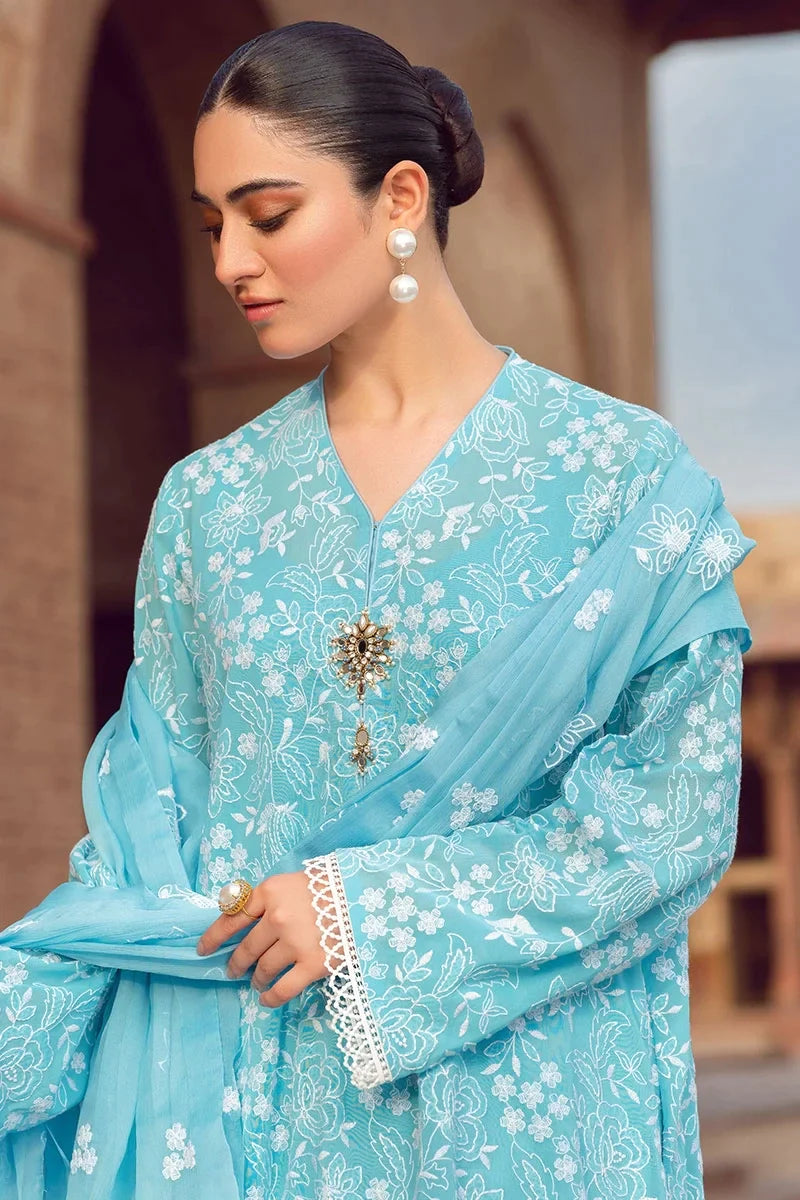 WINTER 3 Piece Unstitched Heavy Embroidered Linen Suit With Heavy Embroidered Bamber Chiffon Dupatta-RT1001
