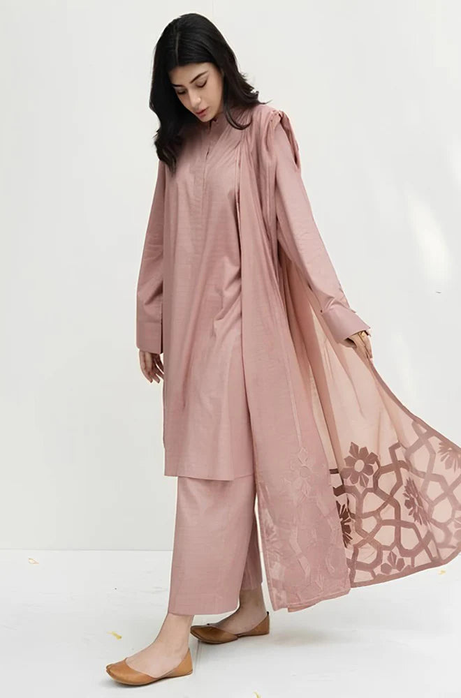 RT855-SUMMER 3PC Lawn Shirt With Monar Embroidered Dupatta