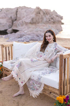 RT1310- Qalamkar 3 Piece Chickenkari Embroidered Lawn Suit