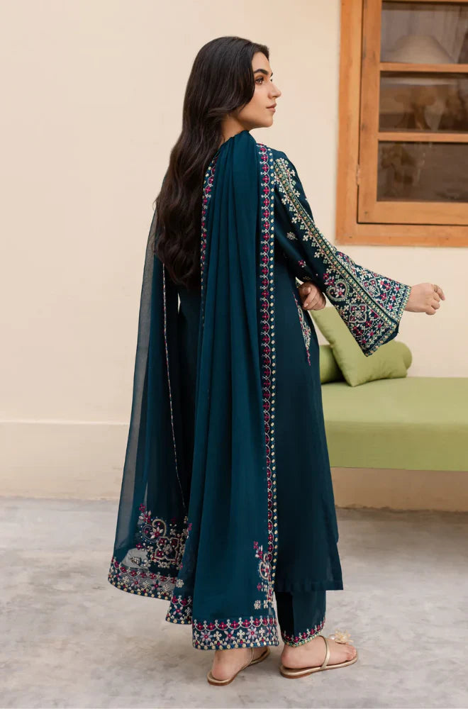 RT919 - Sapphire 3PC Dhanak Winter Embroidered Suit