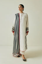 Zara Shah Jahan Lawn Embroidered 3 pc dress With Organza Printed Dupata-RT533