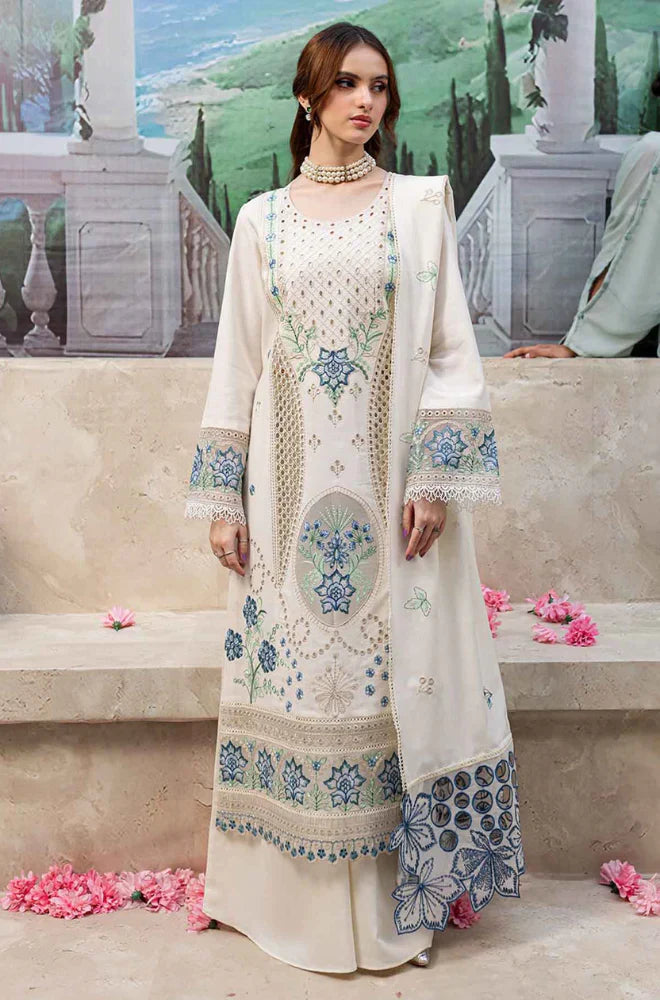 RT1312-QalamKar - 3PC Lawn ChickenKari Embroidered Suit