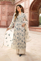 RT827-Bareeze -Embroidered 3pc lawn dress with embroidered chiffon dupatta