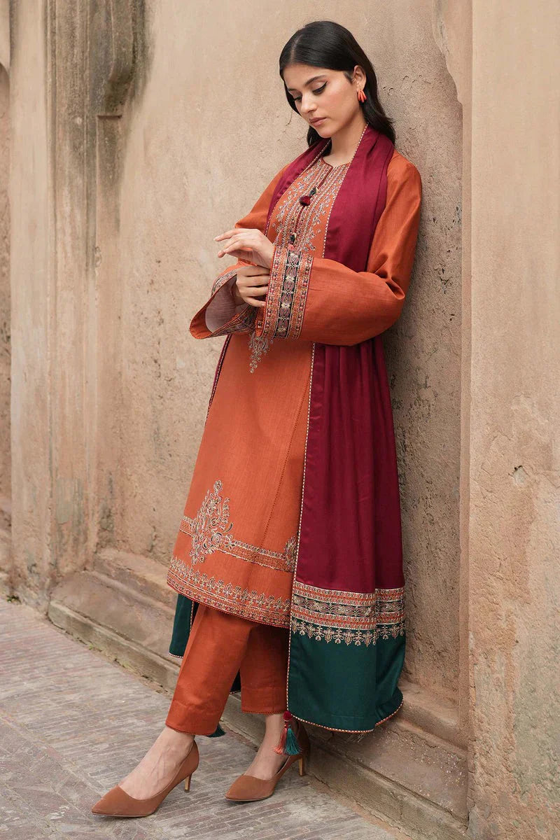 RT1241-Jazmin - Winter 3PC Dhanak Embroidered Suit
