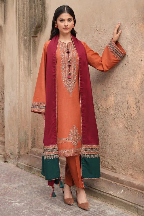 RT1241-Jazmin - Winter 3PC Dhanak Embroidered Suit