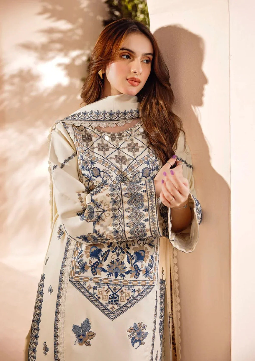 RT1244-Florent - Winter 3PC Dhanak Embroidered Suit