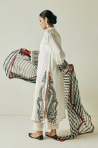 Zara Shah Jahan Lawn Embroidered 3 pc dress With Organza Printed Dupata-RT533