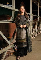 RT1264-Asim Jofa - Winter 3PC Karandi Digital Print Dress