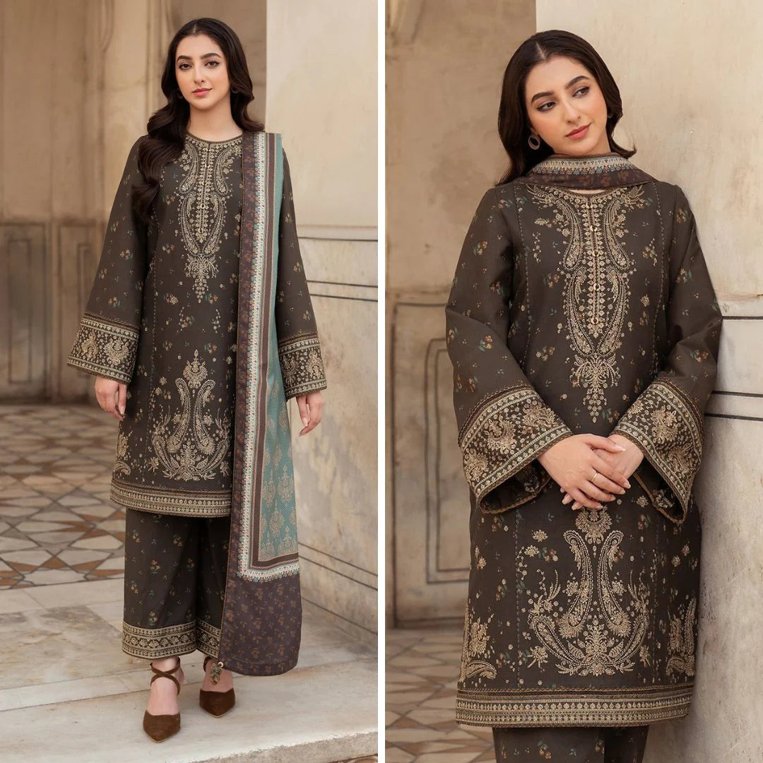 RT915 - Boraque 3 Piece Embroidered Lawn Suit