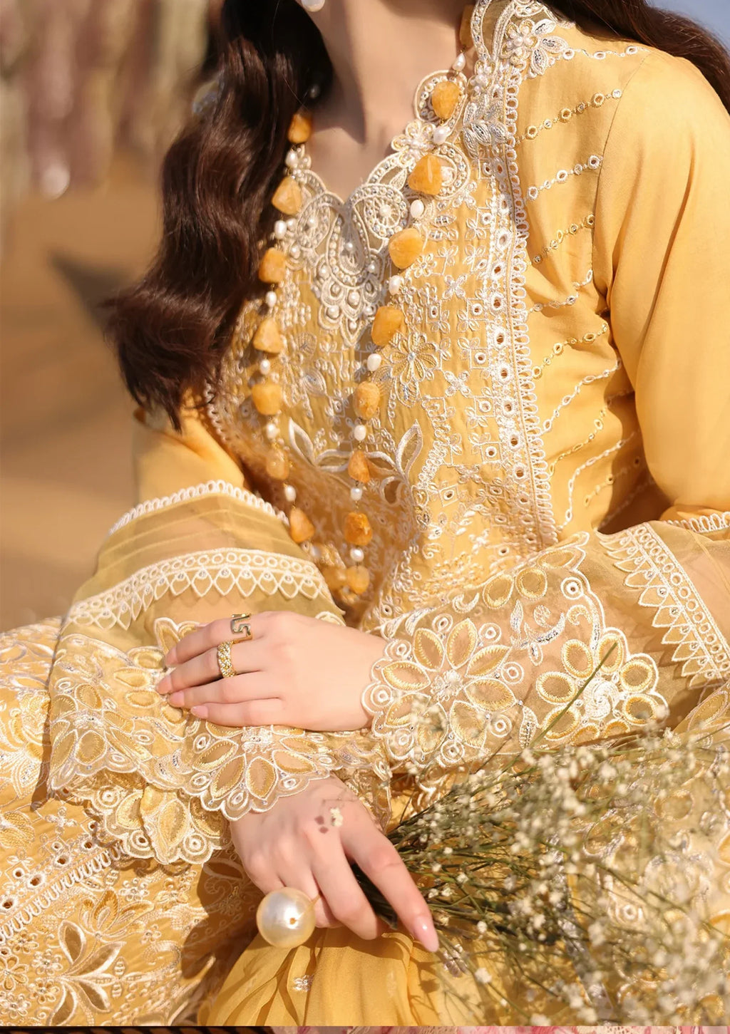 RT1308-Imrozia Serene - Summer 3PC Lawn Chikenkari Embroidered Shirt