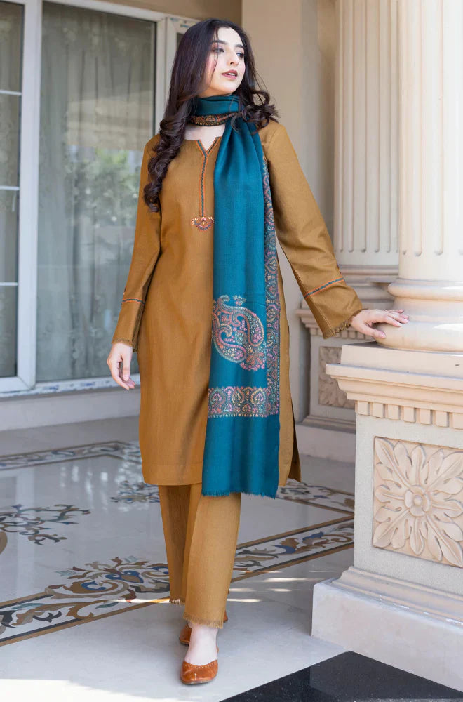 RT1235-Asling - Winter 3PC Dhanak Embroidered Suit