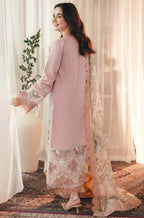 RT947- Summer Unstitched 3PCs Heavy Embroidered Lawn Dress With Digital Printed Chiffon Dupatta