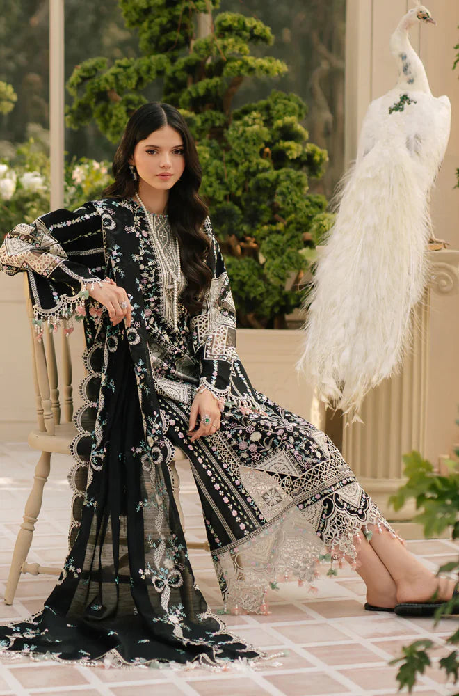 RT1329-BIN ILYAS - Summer 3PC Lawn Chikankri Embroidered Suit
