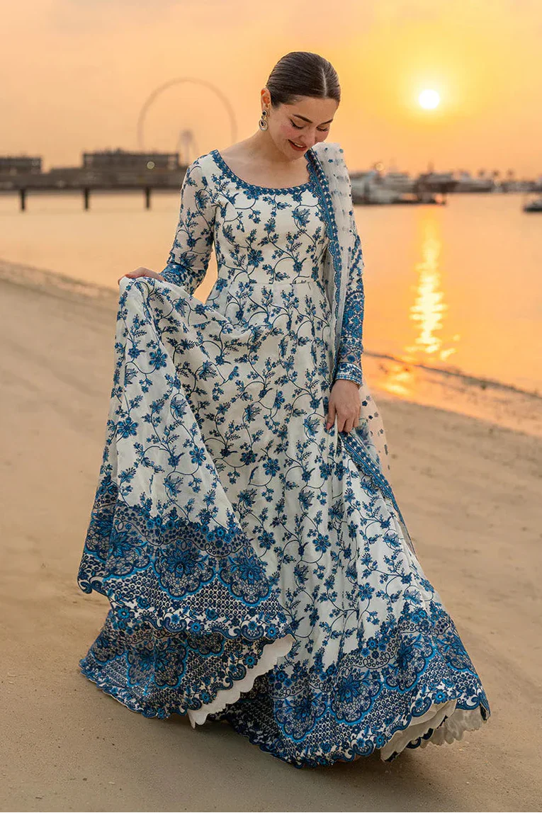 RT1346-FAIZA SAQLAIN - Summer 3PC Lawn Printed Lawn Silk