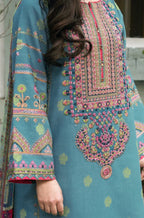 RT1301-Zara Shahjahan - 3PC Lawn Embroidered Suit