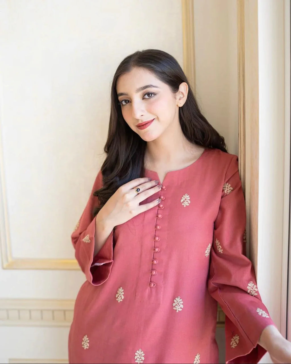 RT1057-WINTER 3PC Dhanak suit with Dhanak Shawll