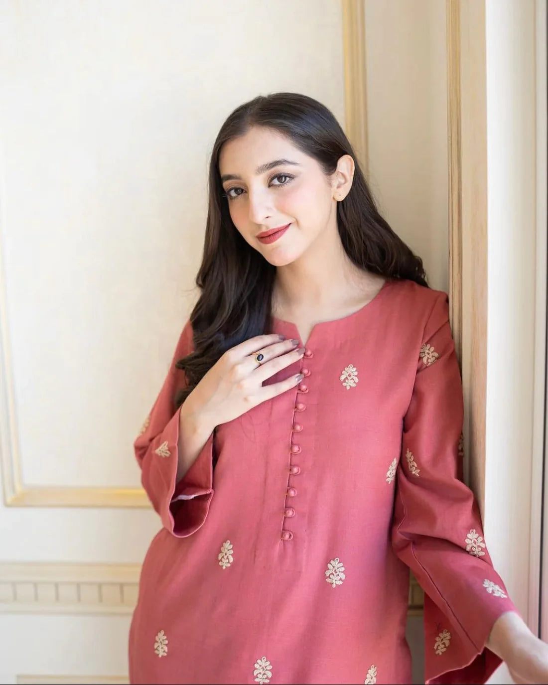 RT1057-WINTER 3PC Dhanak suit with Dhanak Shawll