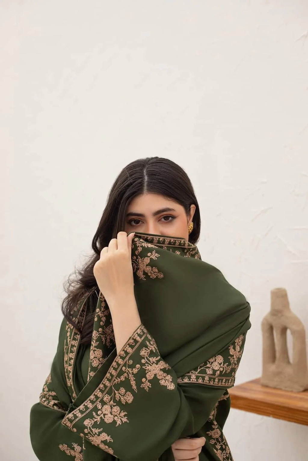 RT1222-Agha Noor - Winter 3PC Dhanak Embroidered Suit