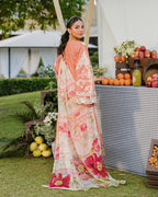 RT1323-Elaf - Summer 3PC Lawn Chikenkari Embroidered Shirt