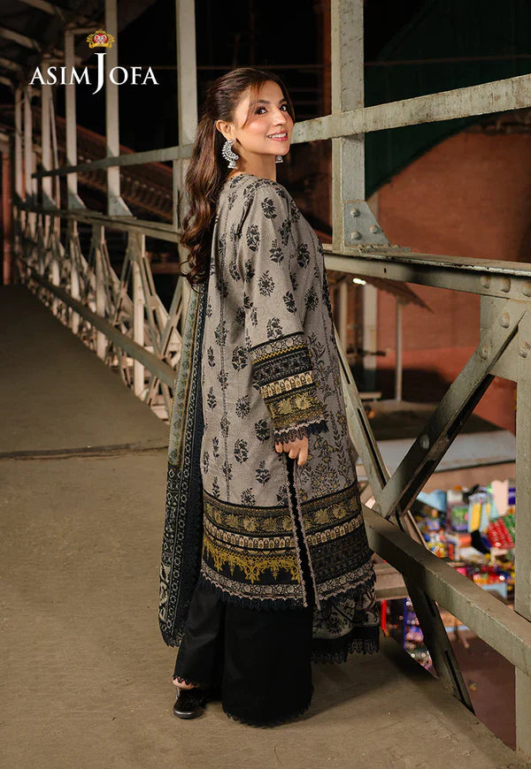 RT1264-Asim Jofa - Winter 3PC Karandi Digital Print Dress