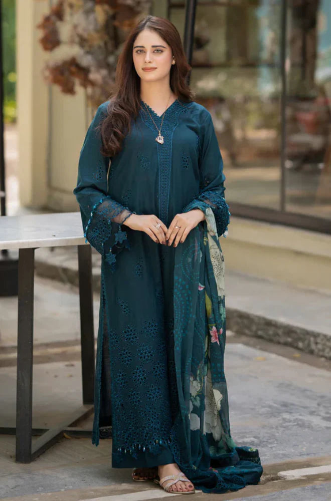 RT1348-Libass Summer 3PC Lawn Embroidered Suit
