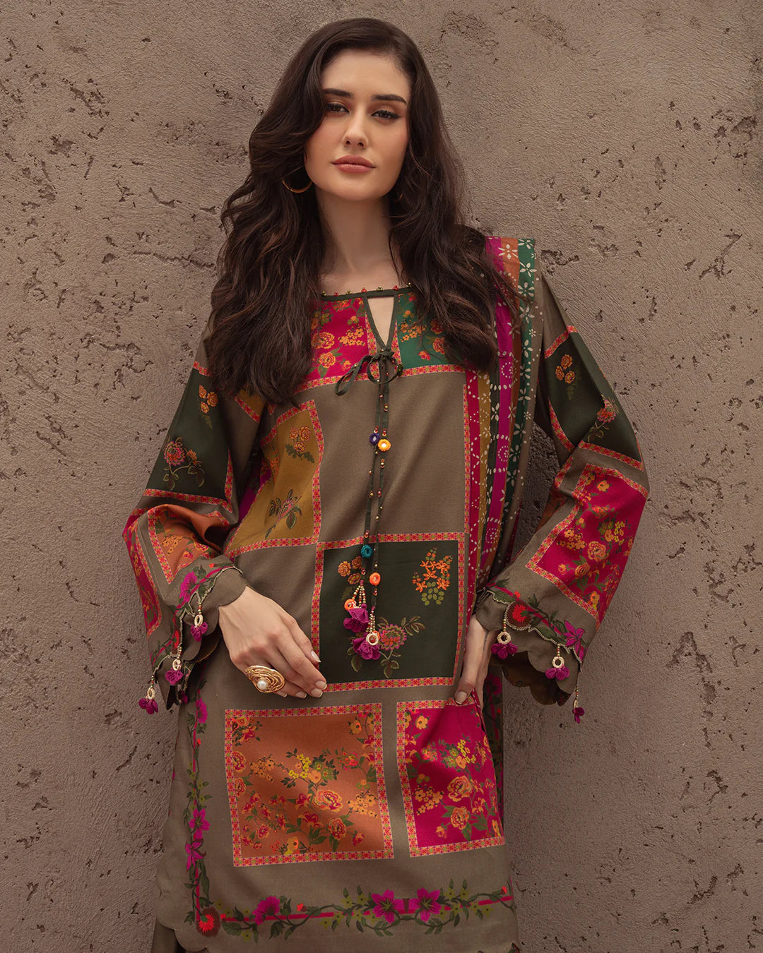 RT1254-Charizma - Winter 3PC Karandi Digital Print Dress