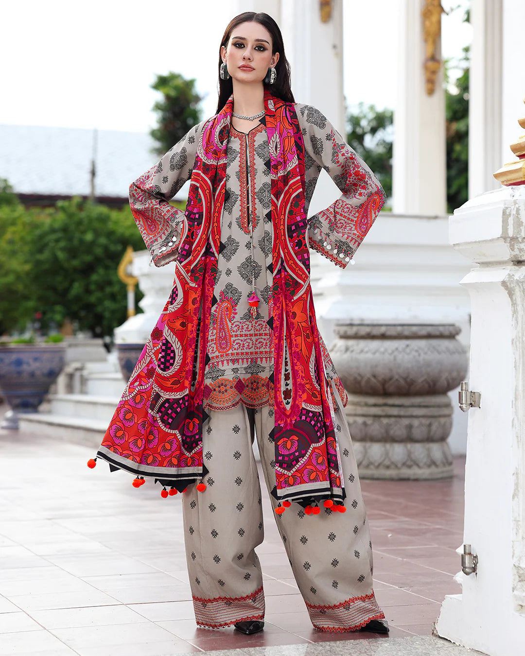 RT1262-Charizma - Winter 3PC Karandi Digital Print Dress