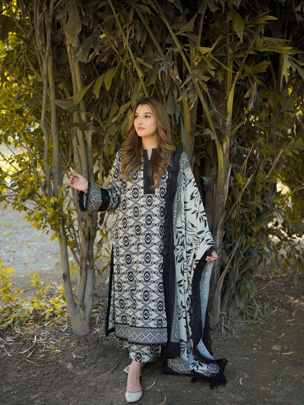 RT1997-Sapphire - Winter 3PC Karandi Digital Print Dress