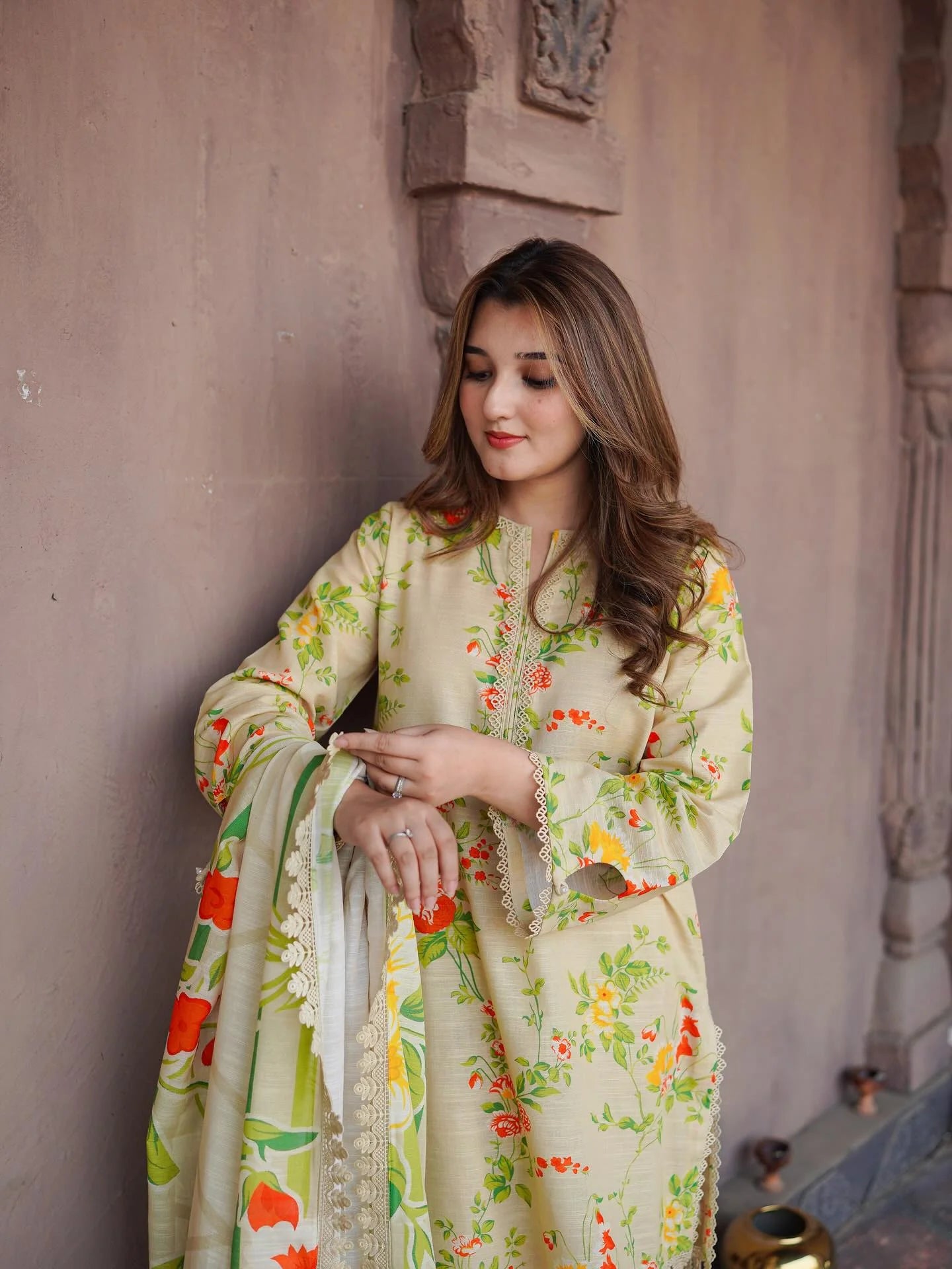 RT1512-Sapphire - Winter 3PC Karandi Digital Print Dress