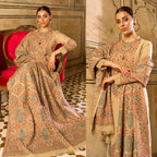 WINTER 3-Pc Embroidered Dhanak Suit with Heavy Embroidered Dhanak Shawl-RT1007