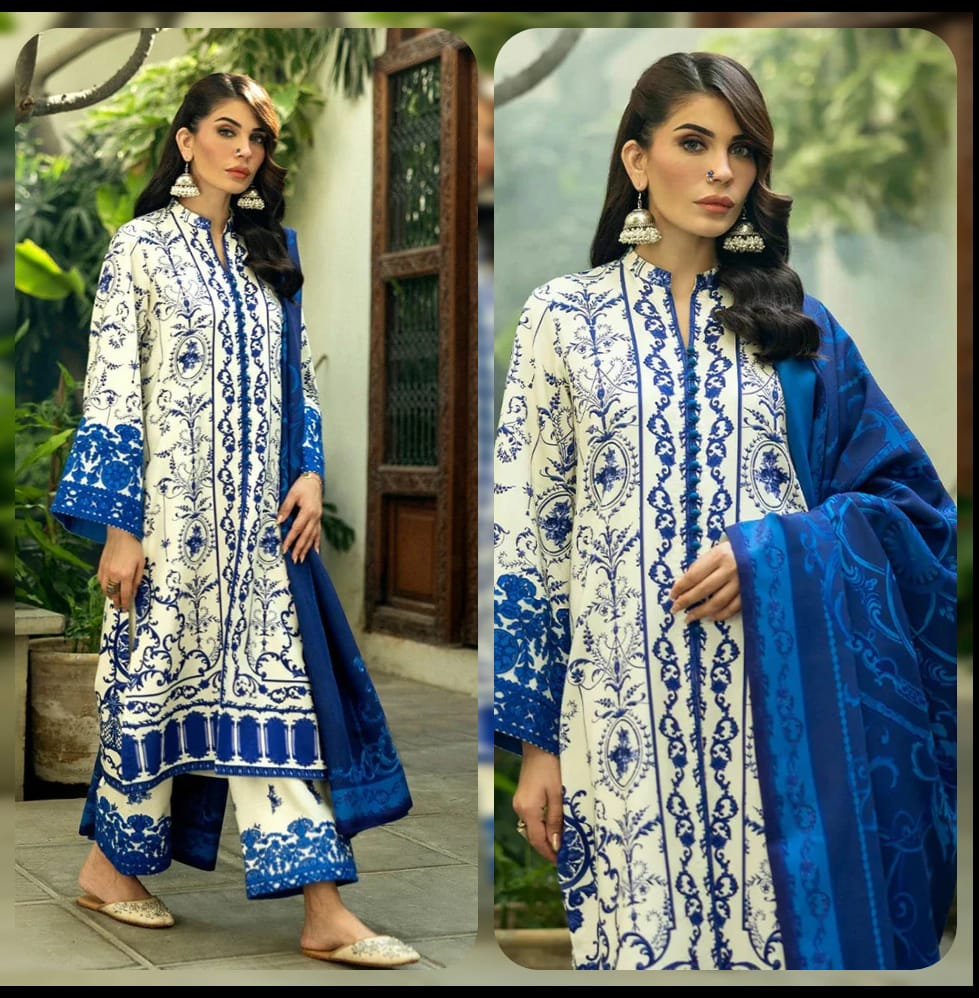 RT923-SUMMER-3 Piece Unstitched Digital Printed Lawn Suit - Digital Printed Lawn Dupatta