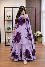 RiwajTann - 3 piece Lawn frock style Printed suit -RT1363