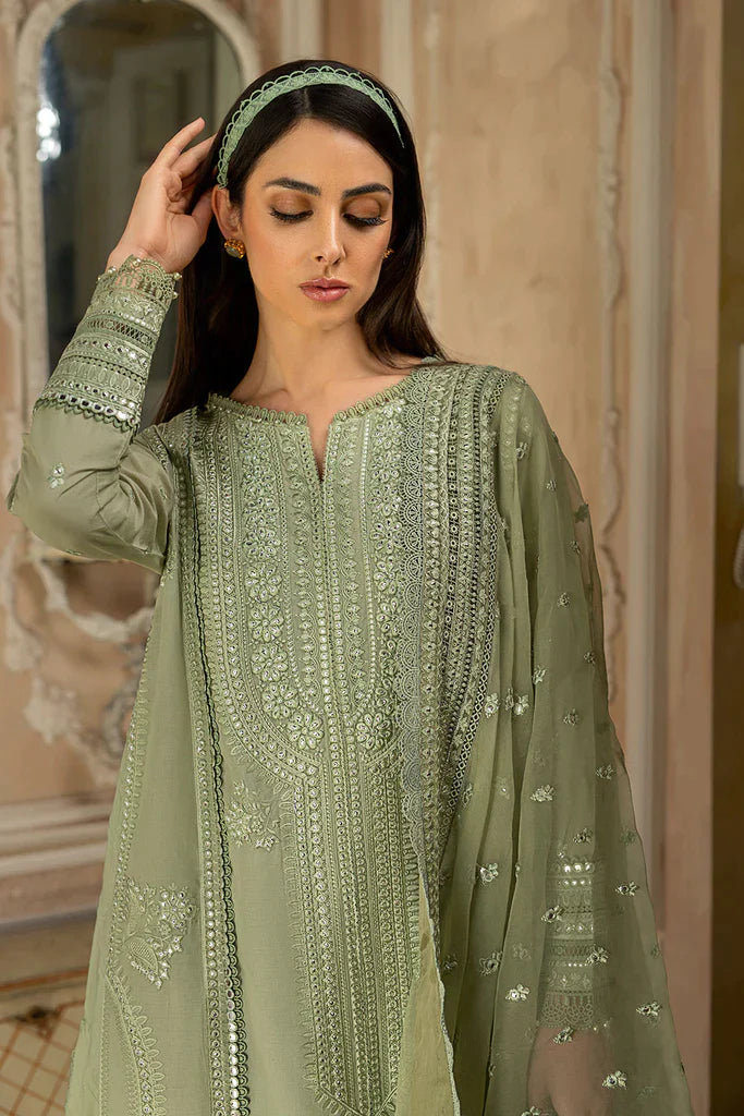 SOBIA NAZIR EMBROIDERED 3PC LAWN DRESS WITH Embroidered Organza Dopata-RT543