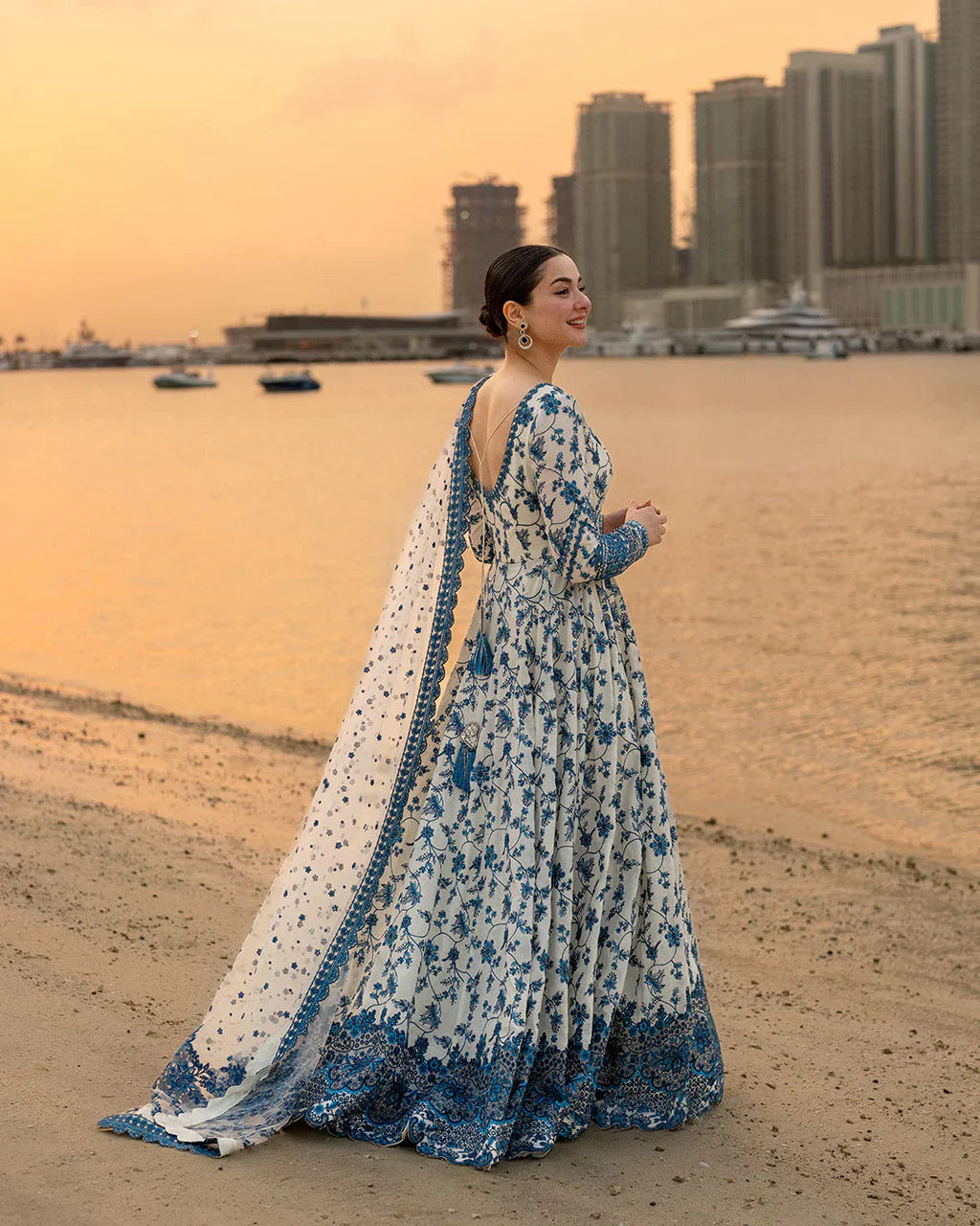 RT1346-FAIZA SAQLAIN - Summer 3PC Lawn Printed Lawn Silk
