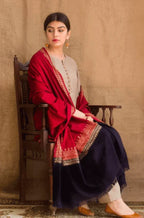3PC WINTER khaddar suit with Embroidered Shawl - RT1010