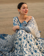 RT1346-FAIZA SAQLAIN - Summer 3PC Lawn Printed Lawn Silk