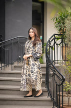 RT1253-Sapphire - Winter 3PC Karandi Digital Print Dress