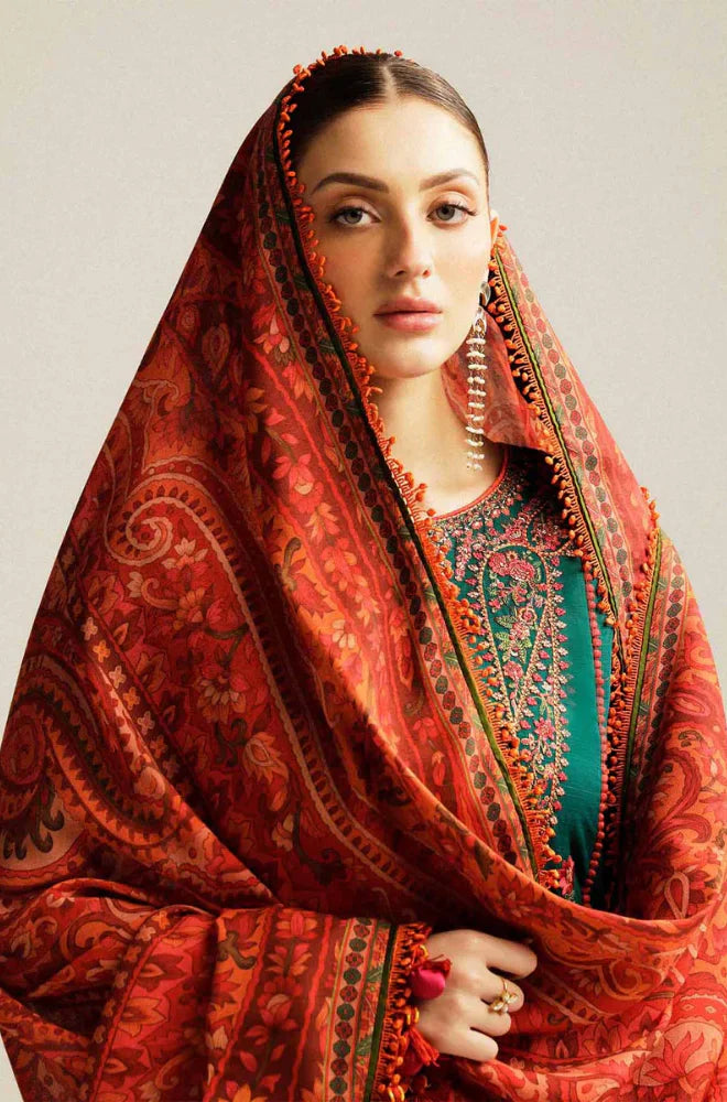 RT1305 - Hussain Rehar 3 Piece Embroidered Lawn Suit