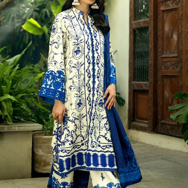 RT923-SUMMER-3 Piece Unstitched Digital Printed Lawn Suit - Digital Printed Lawn Dupatta
