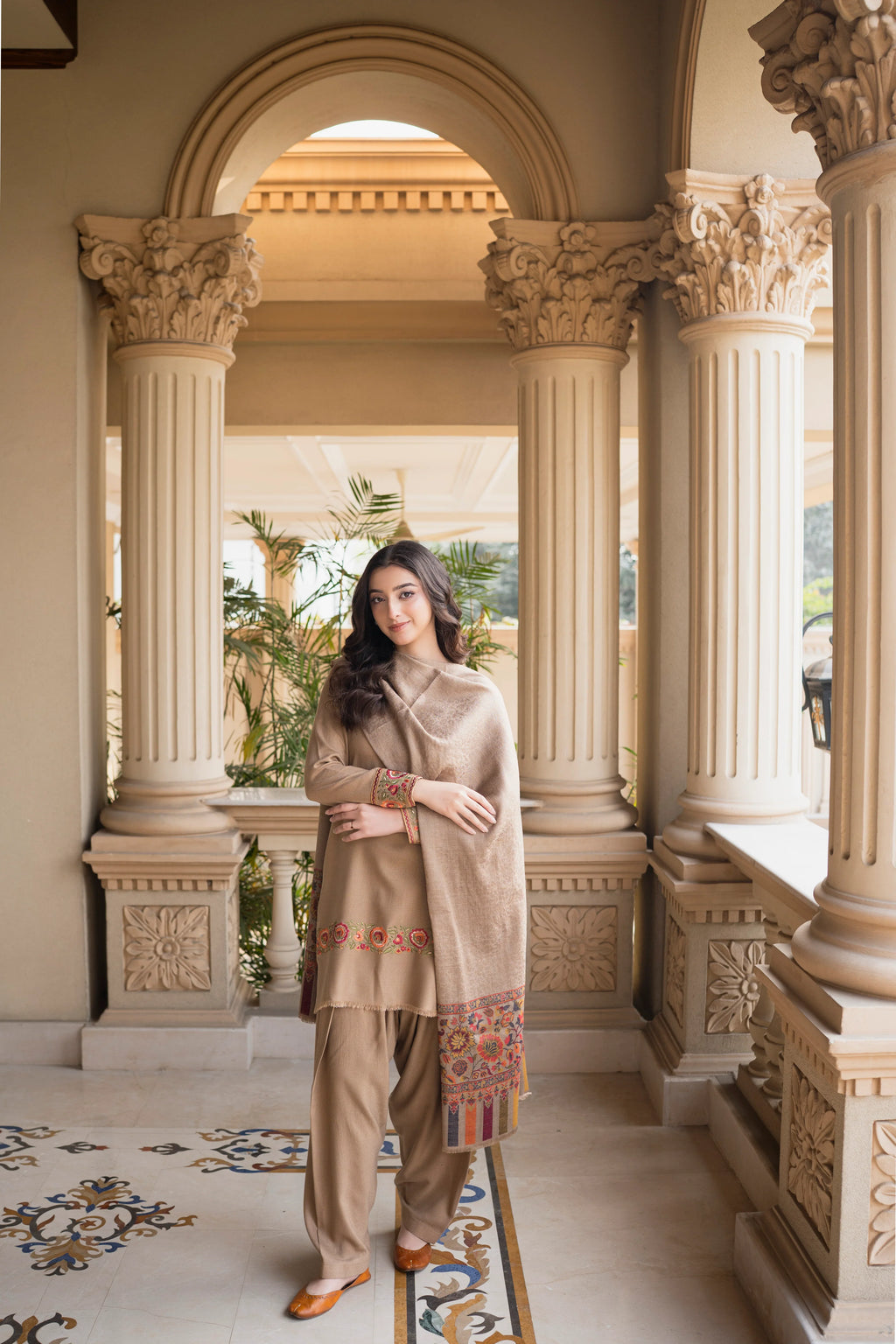RT1401-Aisling - Winter 3PC Dhanak Embroidered Suit