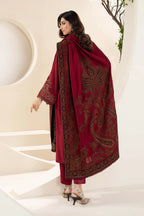 RT1213-3PC KhaddarWinter Embroidered Suit with Printed Wool Shawl