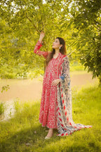 RT1332-Aneelas - Summer 3PC Lawn Digital Print Dress