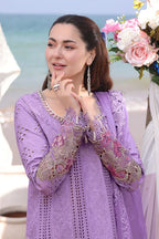 RT1324-Qalamkar - 3PC Lawn Chikenkari Embroidered Shirt