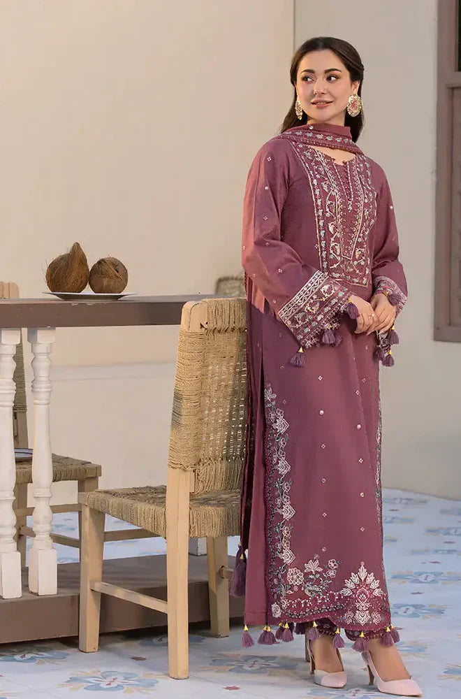 RT1258-Jade - Winter 3PC Dhanak Embroidered Suit