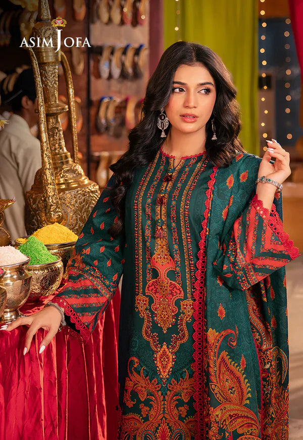 RT1269-Asim Jofa - Winter 3PC Karandi Digital Print Dress