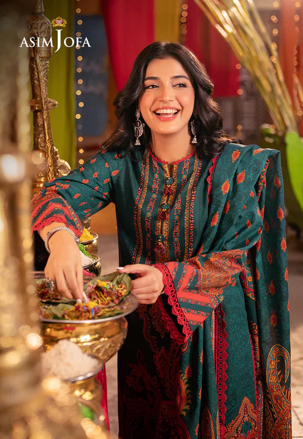 RT1269-Asim Jofa - Winter 3PC Karandi Digital Print Dress