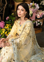 RT1326-Mushaq - Summer 3PC Lawn Chikenkari Embroidered Shirt